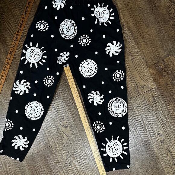 M.MAC Black White Leggings M Petite Suns Silkscreen Boutiqe - Picture 6 of 9